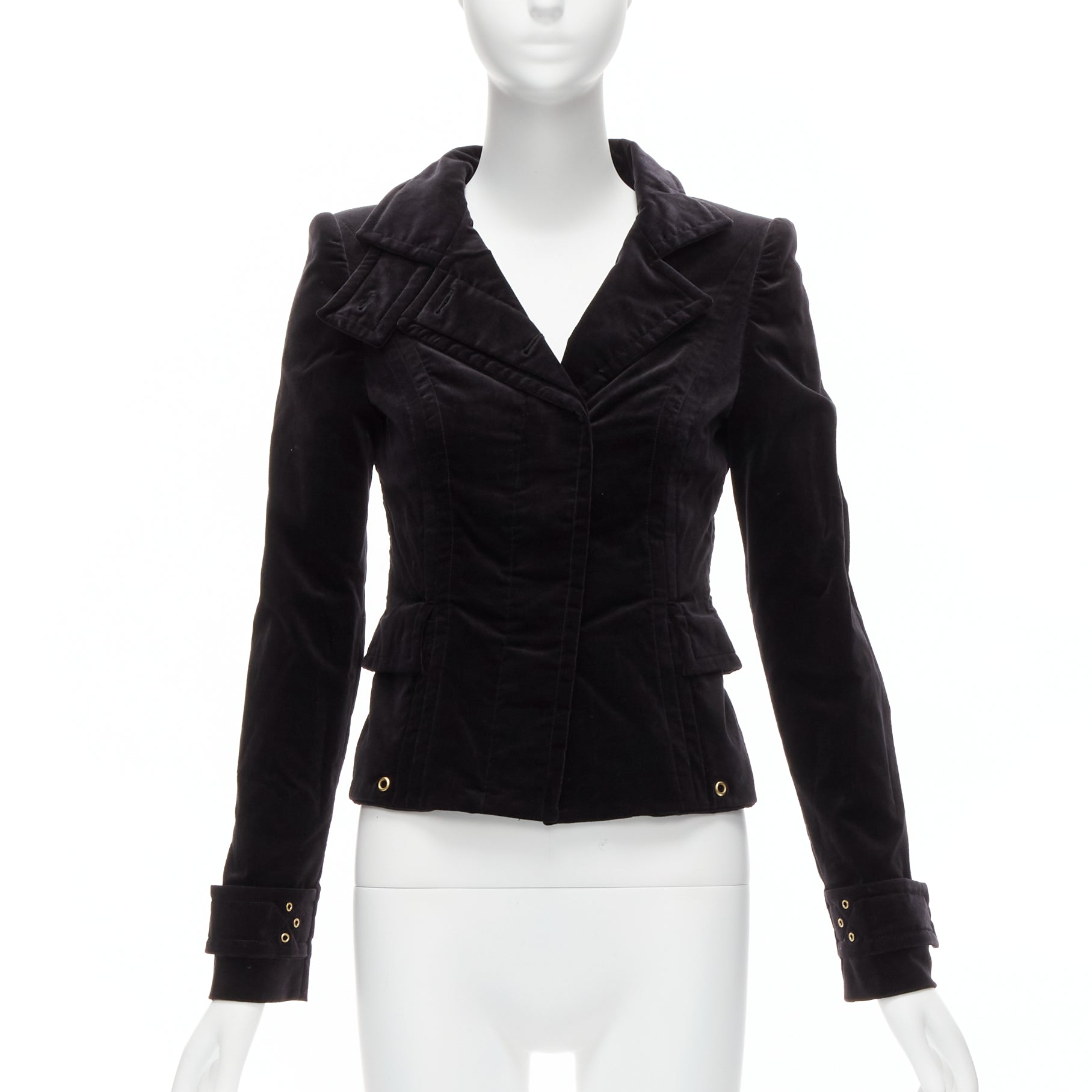 Gucci Gold Eyelet Blazer - Image 6