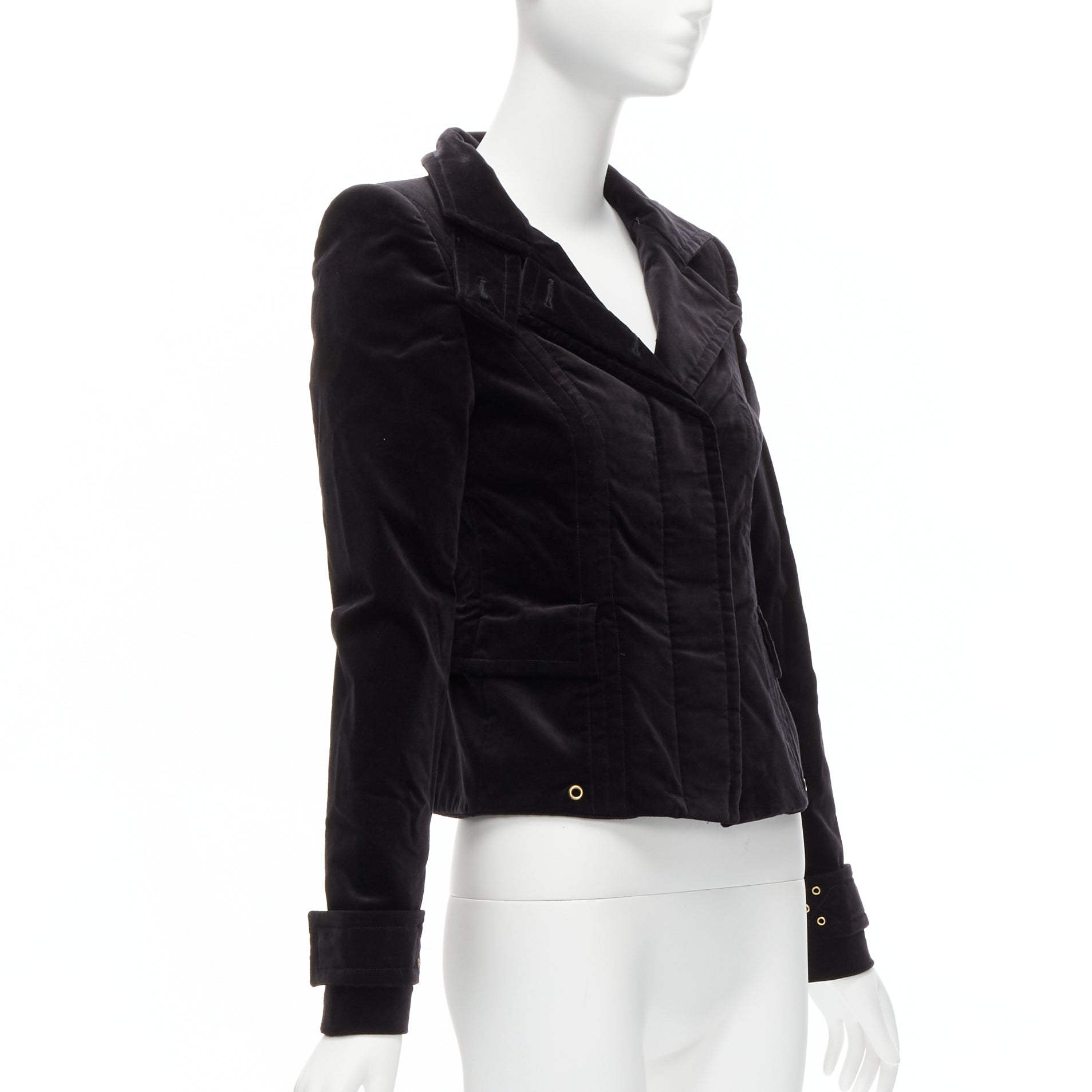 Gucci Gold Eyelet Blazer - 4