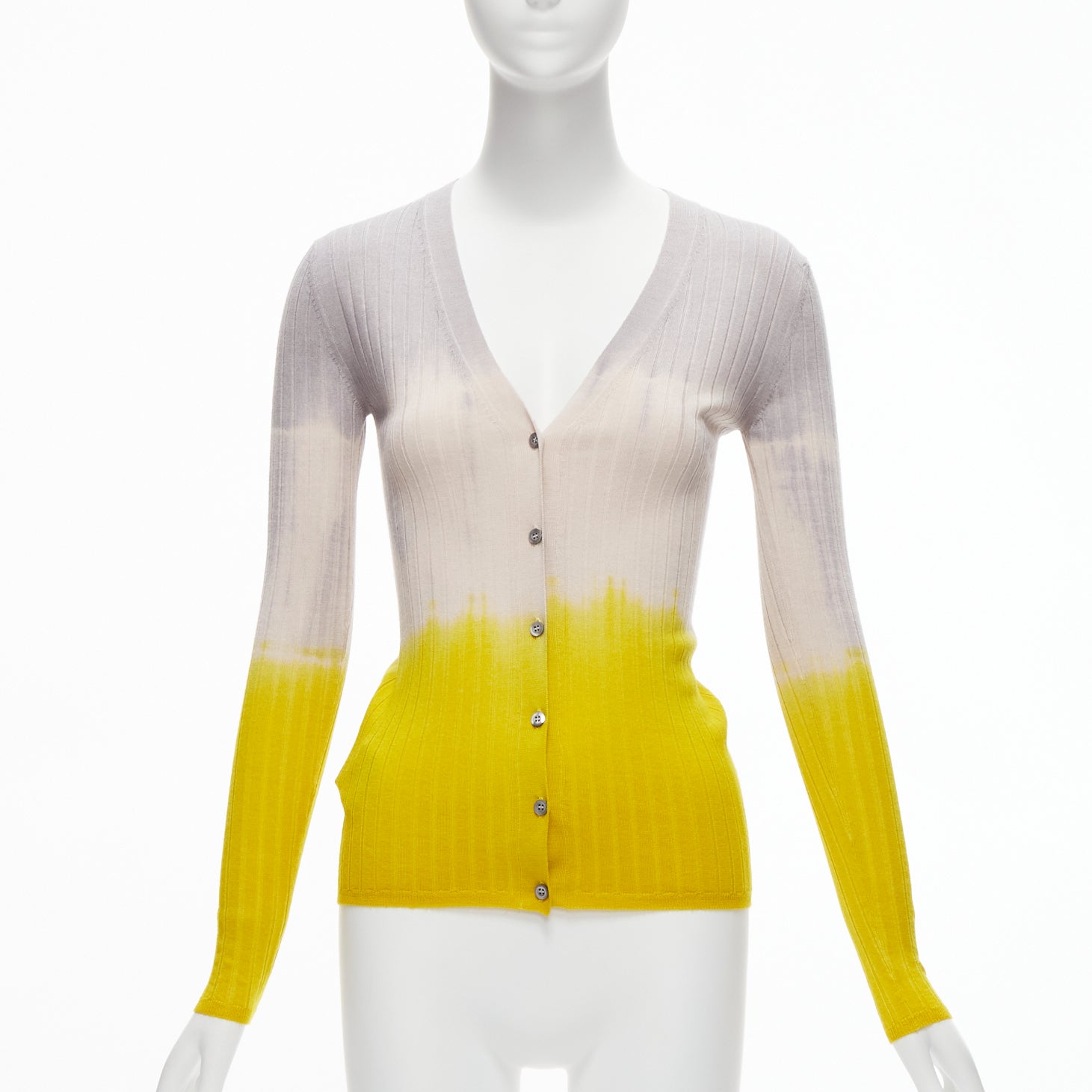 Prada Ombre Ribbed Cardigan