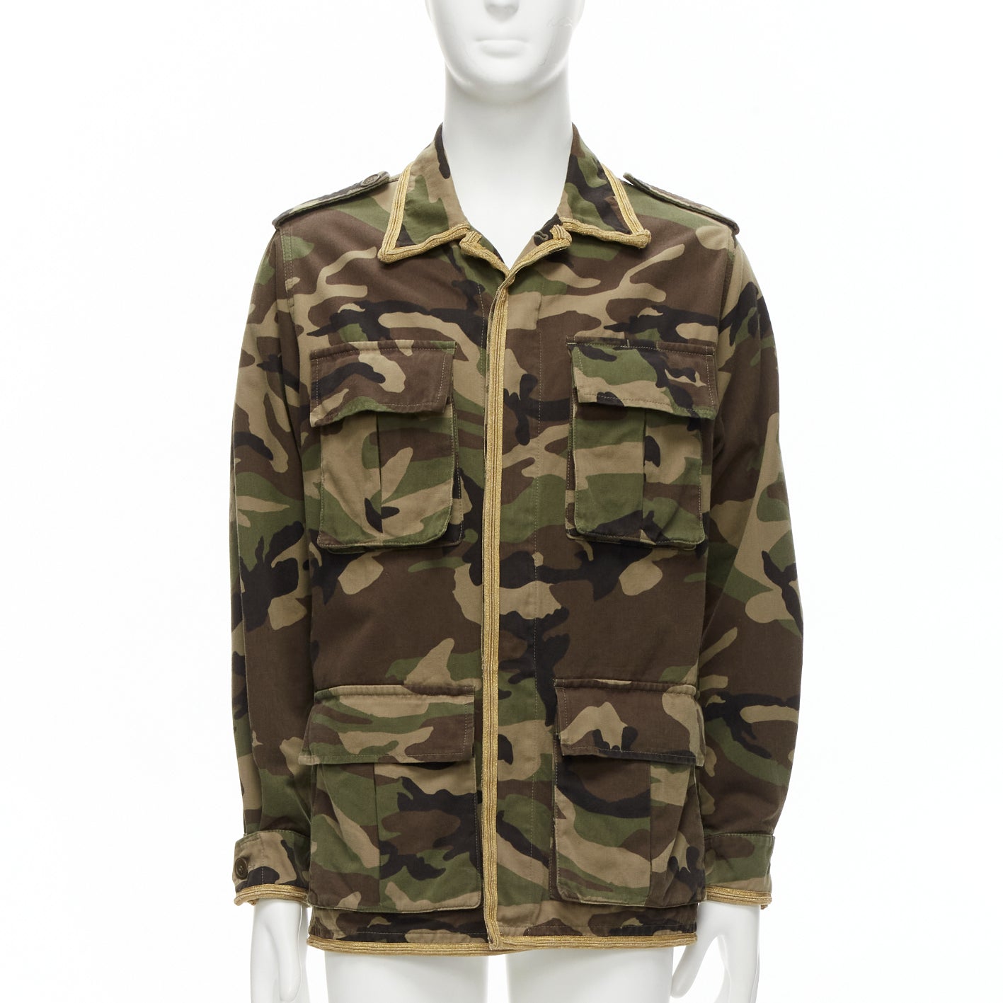 Saint Laurent Camouflage Military Jacket