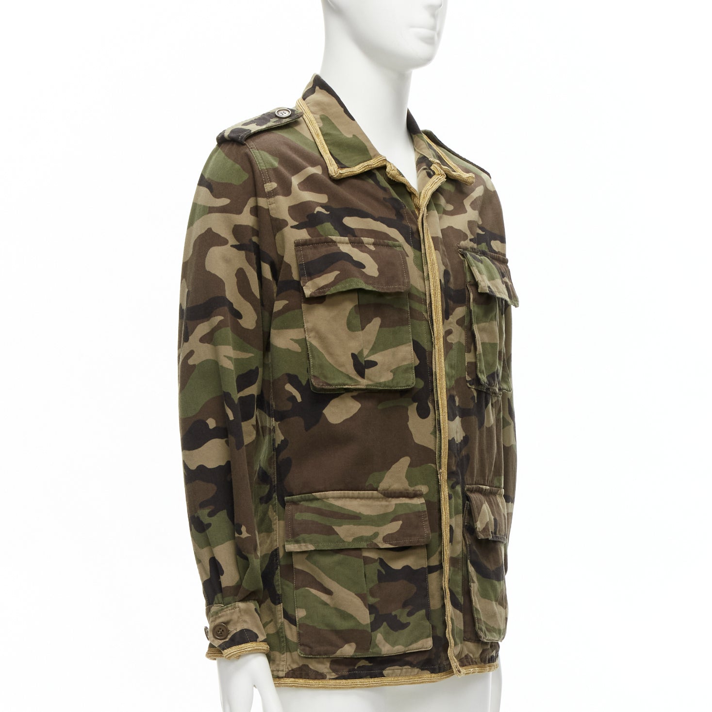 Saint Laurent Camouflage Military Jacket - Image 6