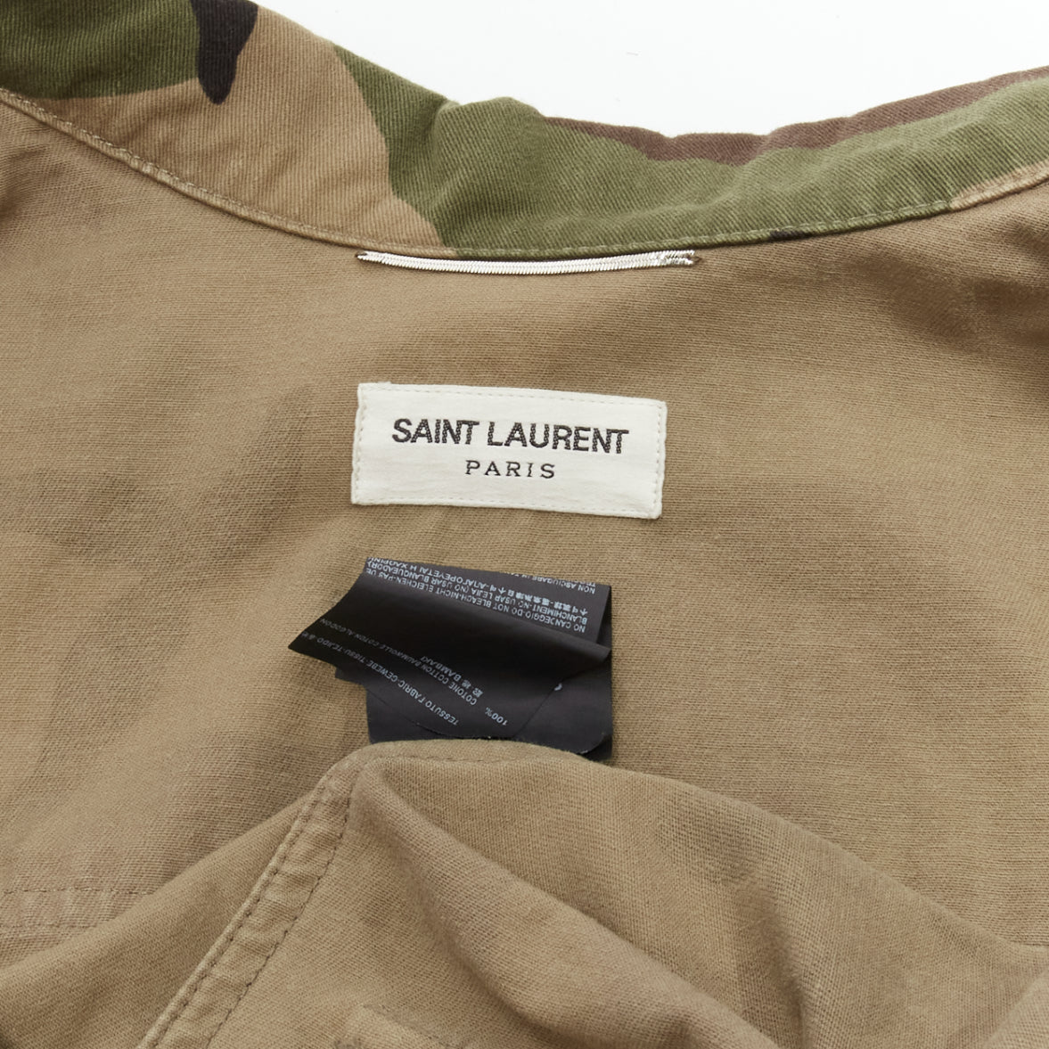 Saint Laurent Camouflage Military Jacket - Image 11