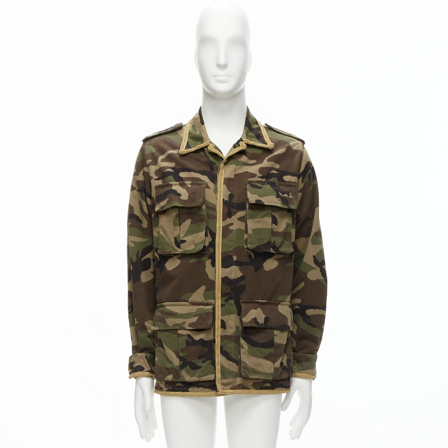 Saint Laurent Camouflage Military Jacket - Image 12