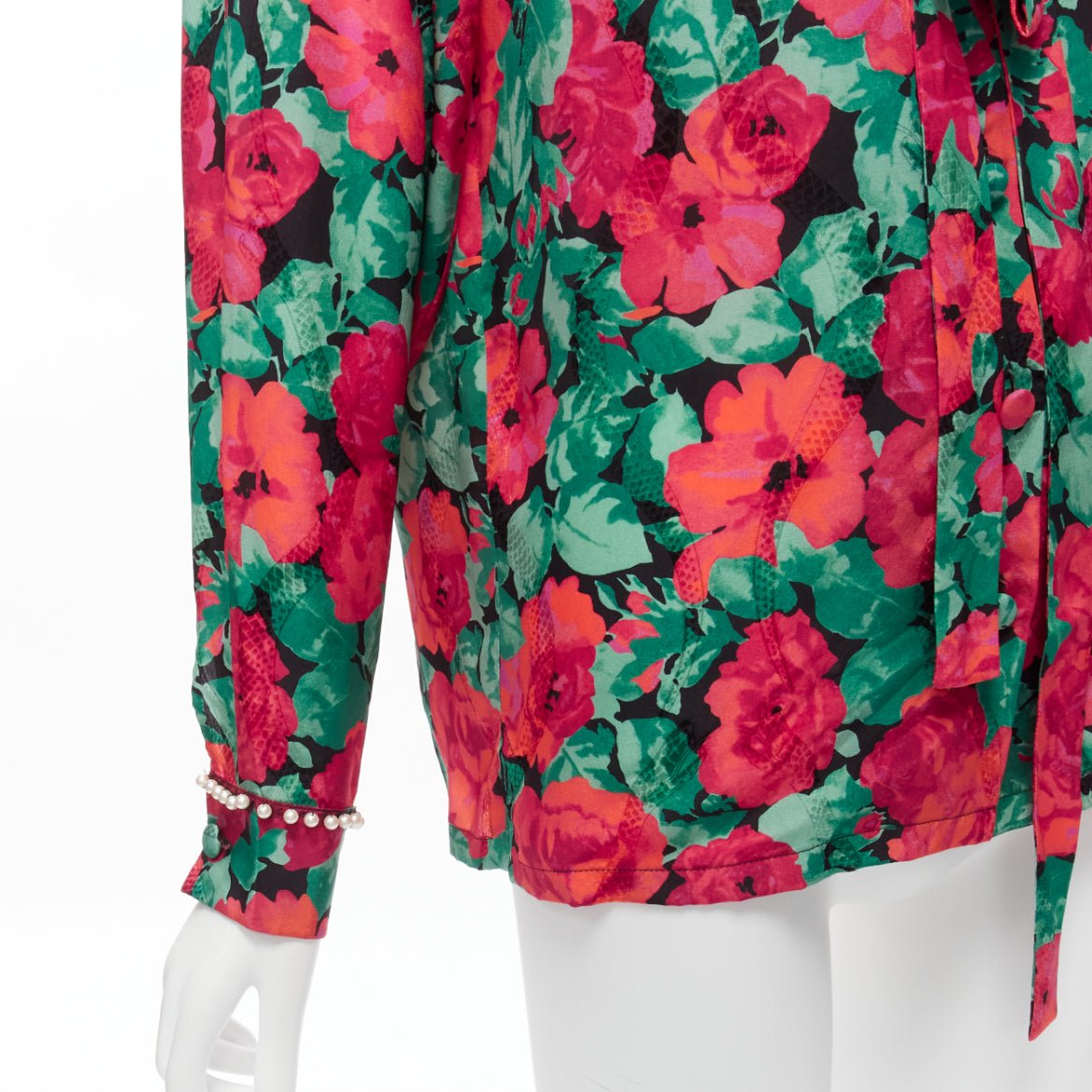 Gucci Floral Pearl Shirt - Image 10