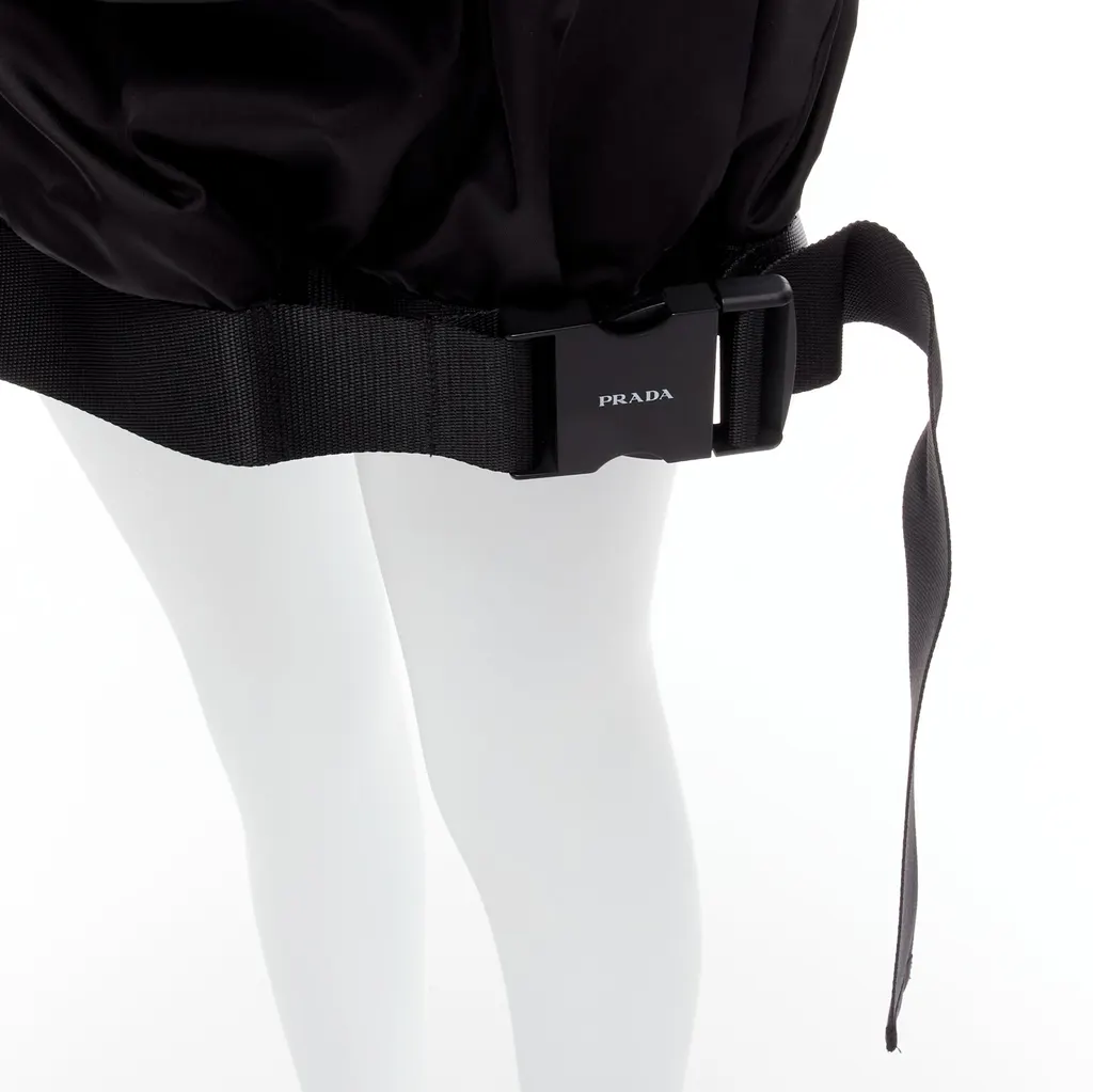 Prada Bubble Pocket Skirt Black Polyamide Very good - Back View