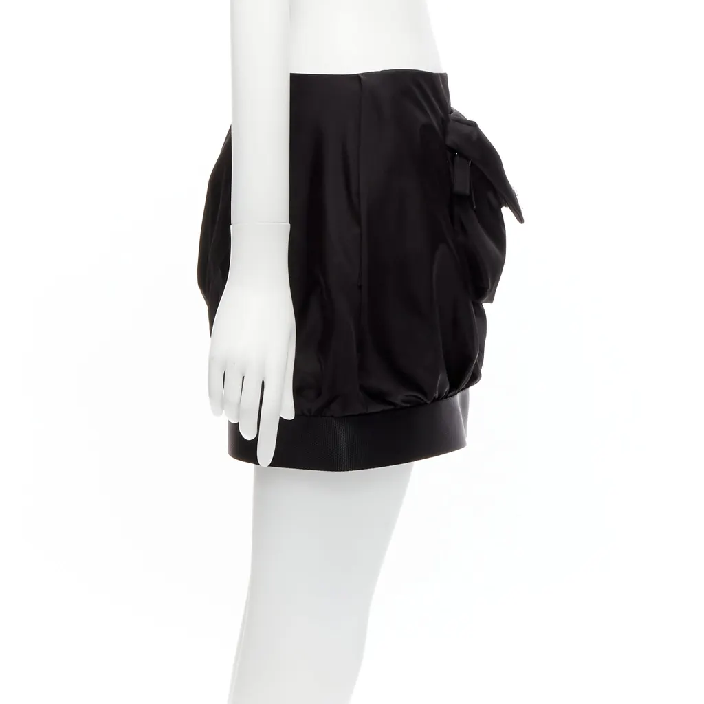 Prada Bubble Pocket Skirt Black Polyamide Very good - Model View