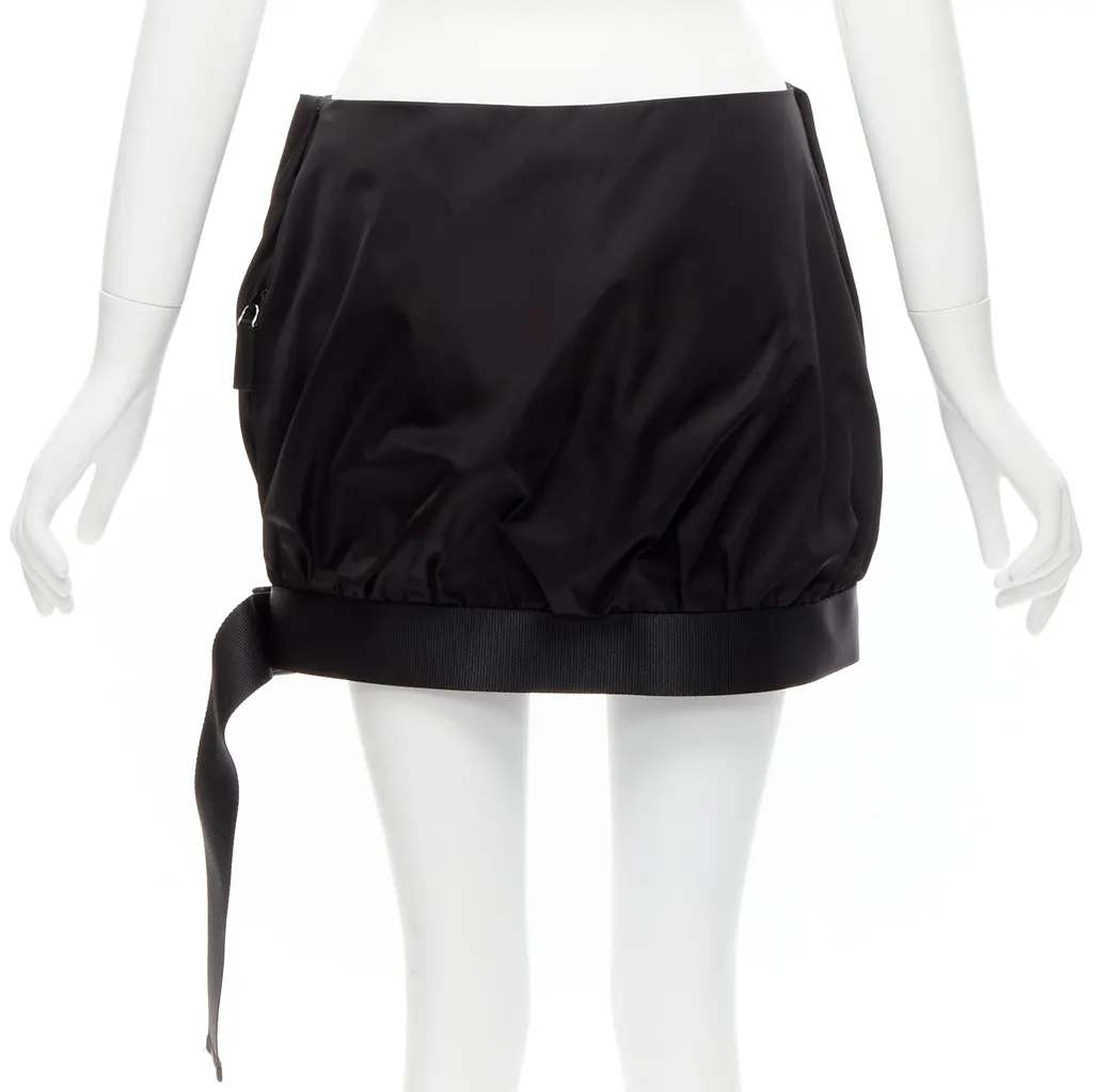 Prada Bubble Pocket Skirt Black Polyamide Very good - Box View