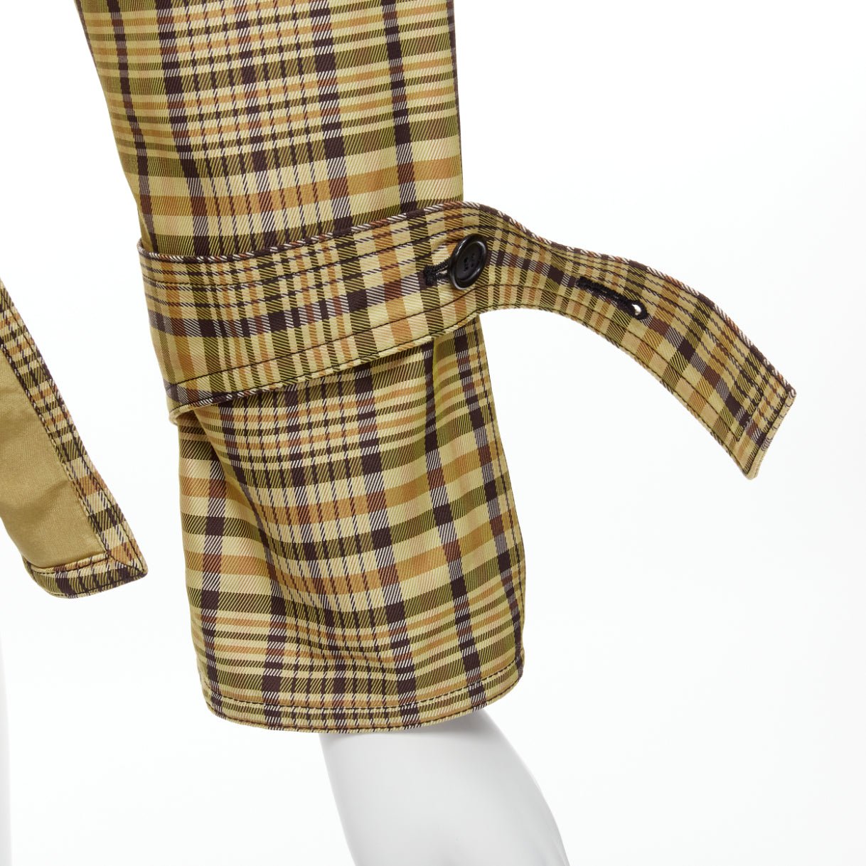 Celine Beige Checked Waist Jacket - Image 11