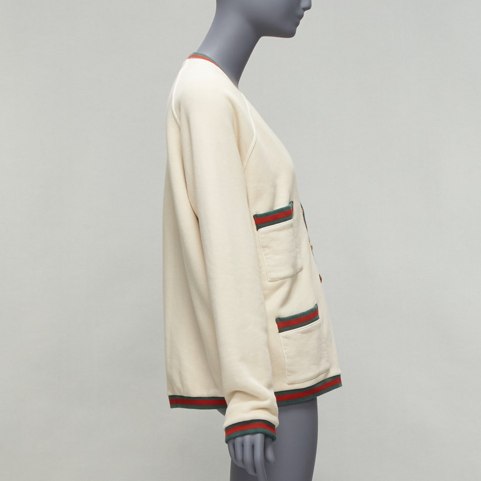 Gucci Green GG Cardigan - Side view