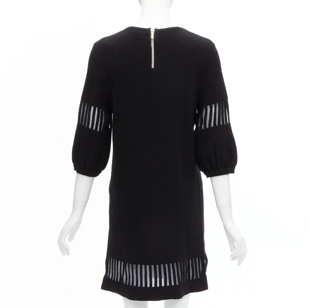Chanel Cut Out Sweater Dress Black Wool Never worn - Box View