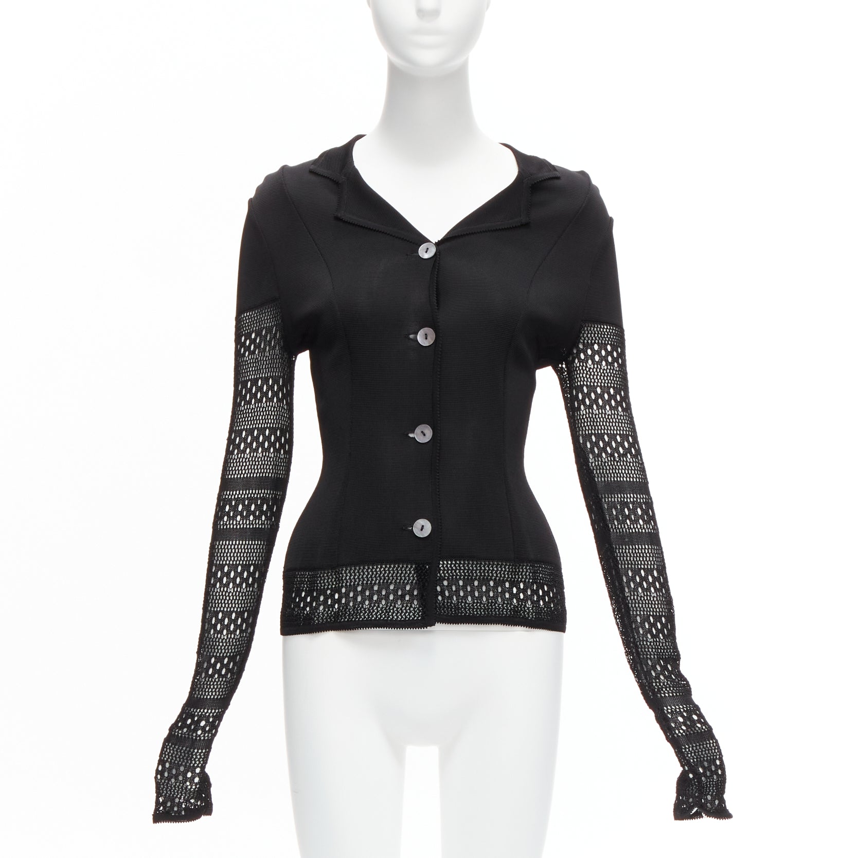 John Galliano Crochet Sleeve Cardigan