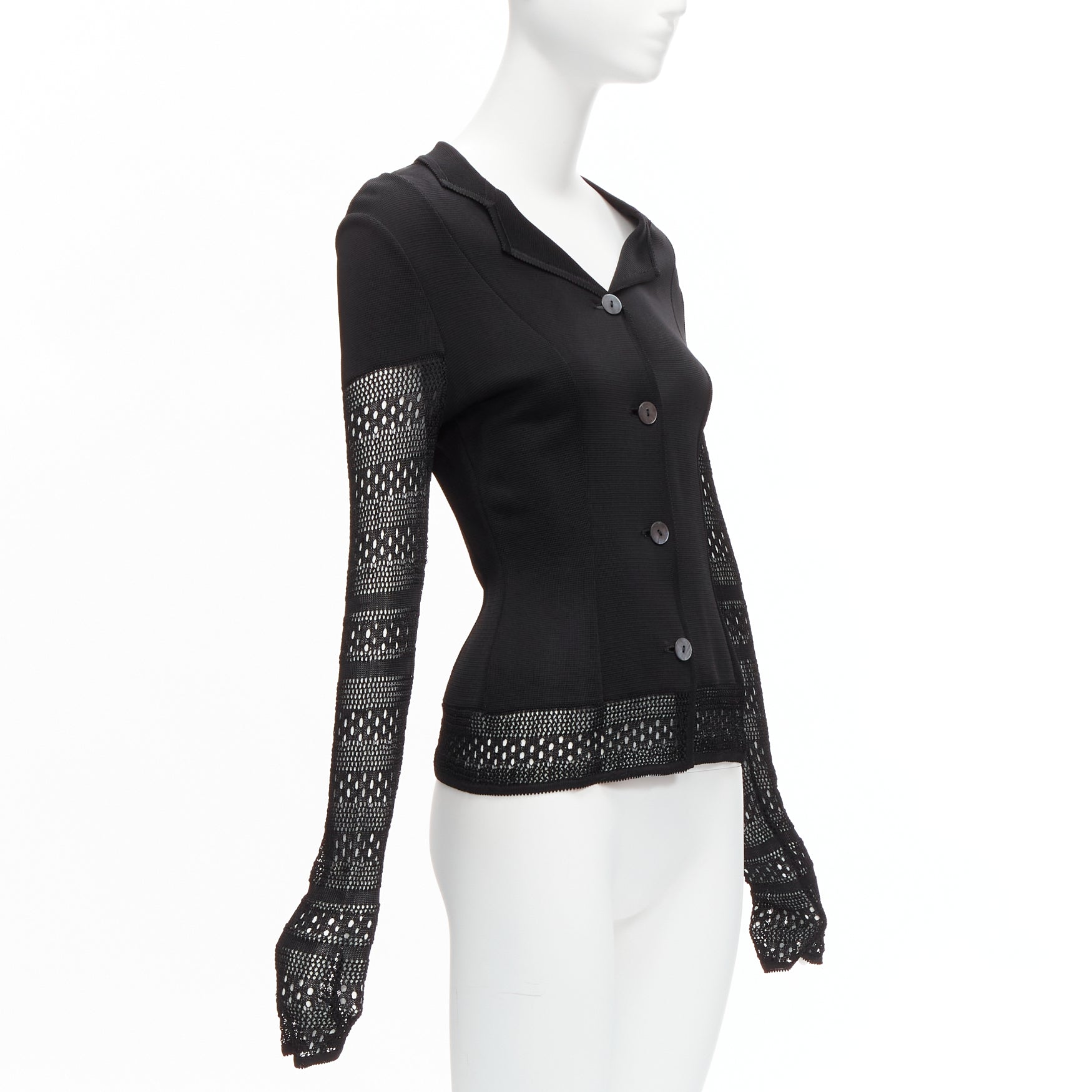 John Galliano Crochet Sleeve Cardigan - 4