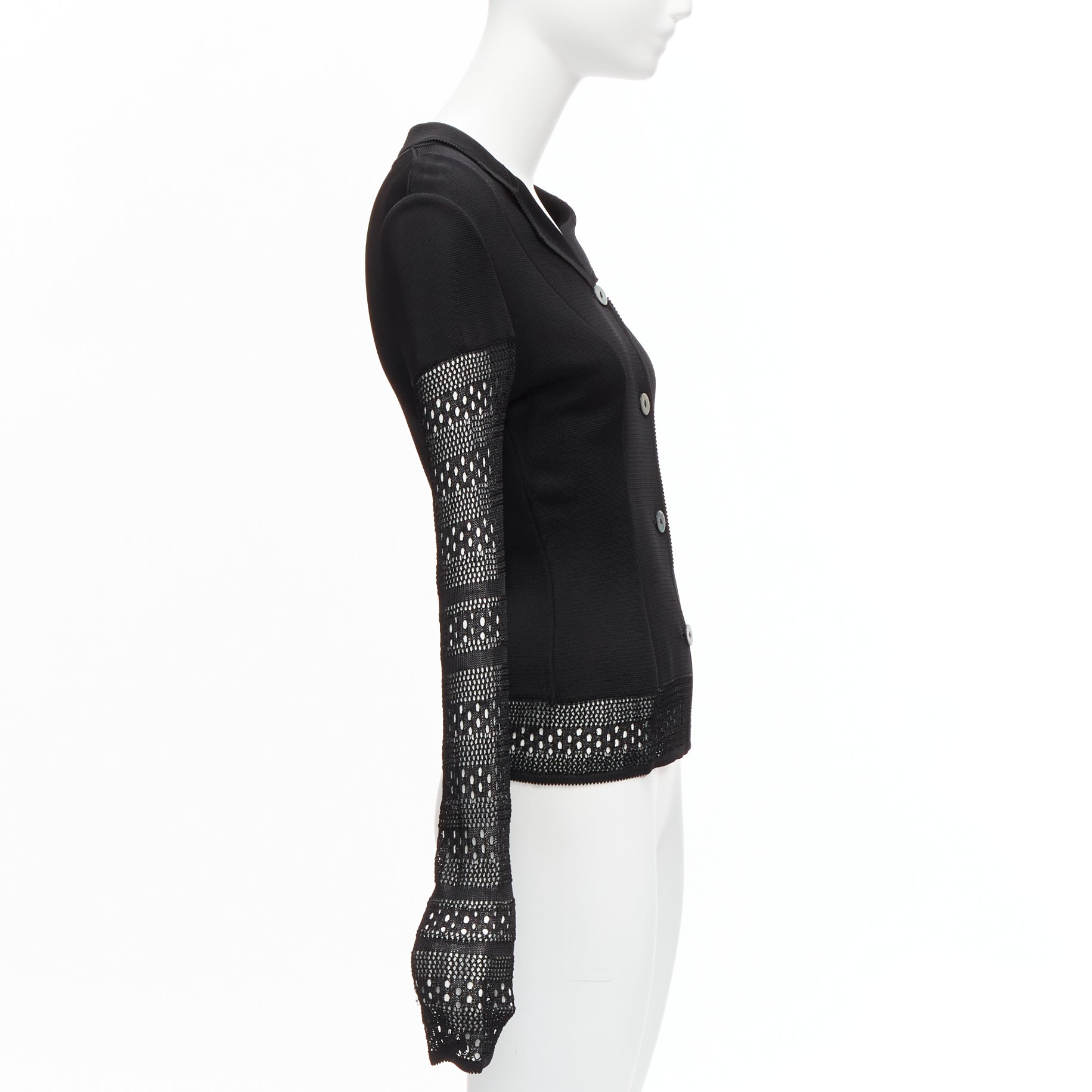 John Galliano Crochet Sleeve Cardigan - Side view