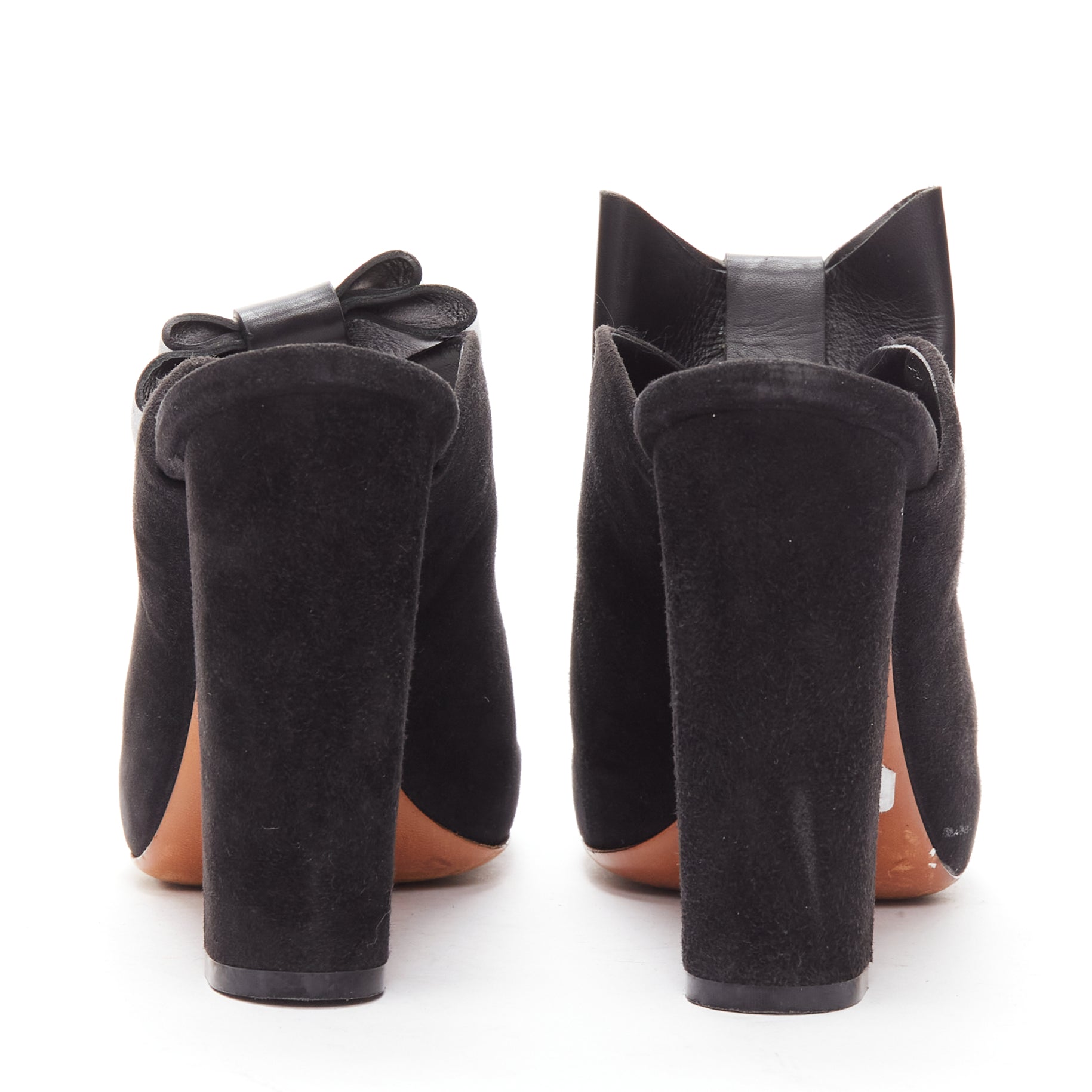 Celine Suede Bow Mules - Side view