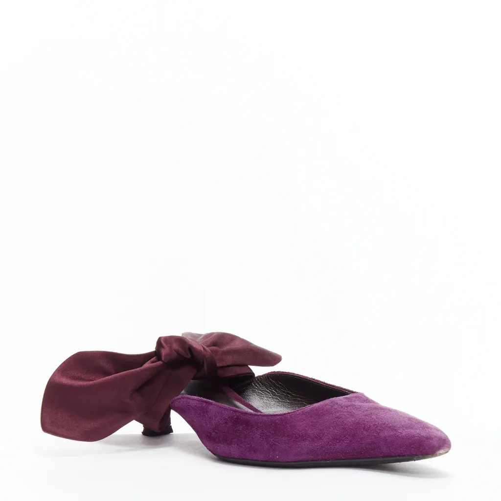 The Row Coco Bow Purple Leather Very good - Inside View