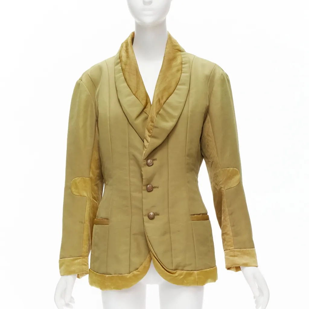 Issey Miyake 3D Collar Insert Jacket Khaki Fair - Front View