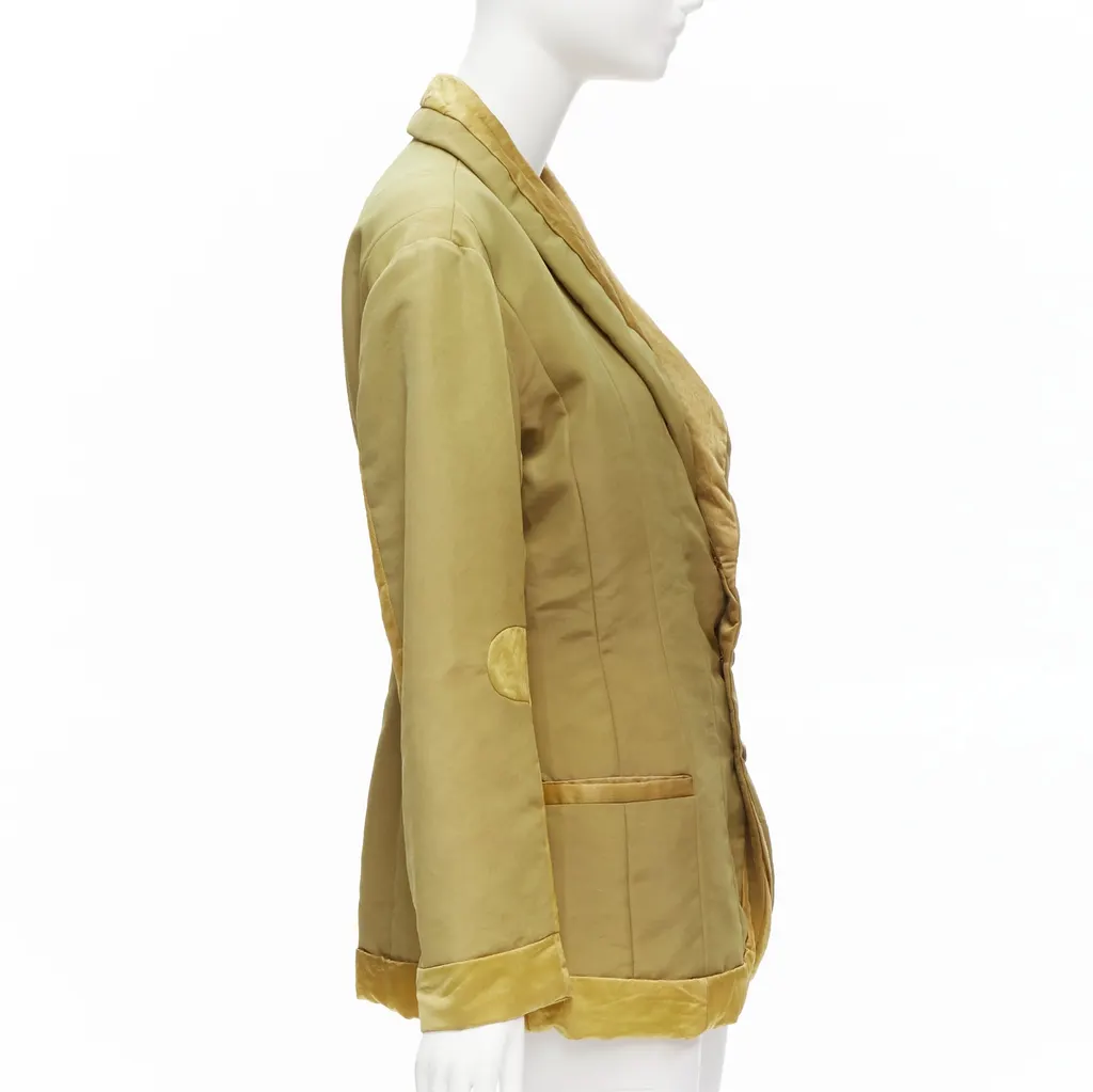 Issey Miyake 3D Collar Insert Jacket Khaki Fair - Model View