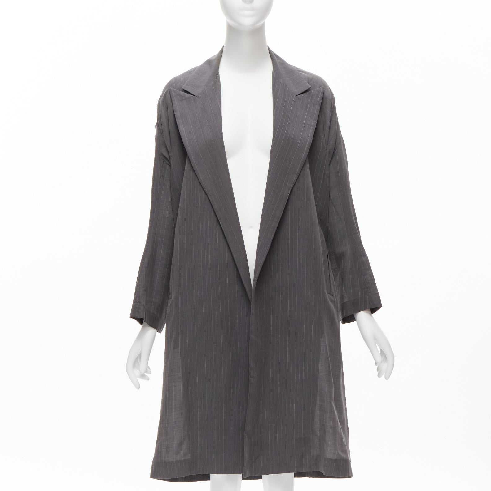 Yohji Yamamoto Grey Wide Cut Coat