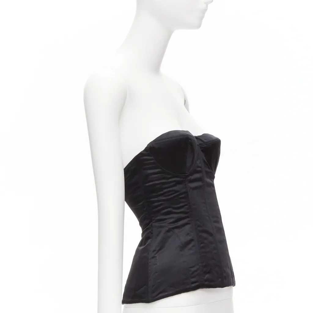 Gucci 3D Conical Bra Black Silk Never worn, with tag - Front View