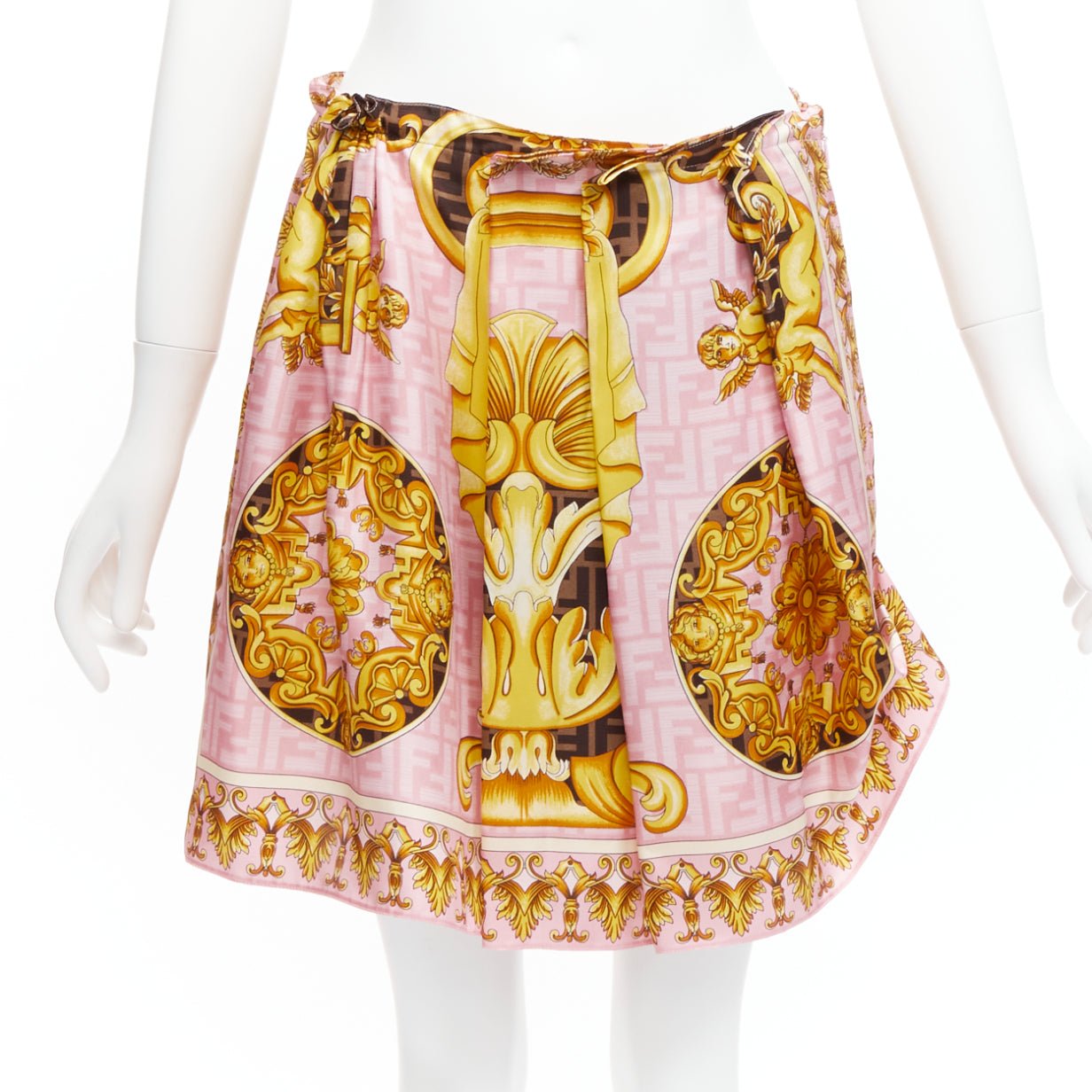 Fendi Baroque Drape Skirt