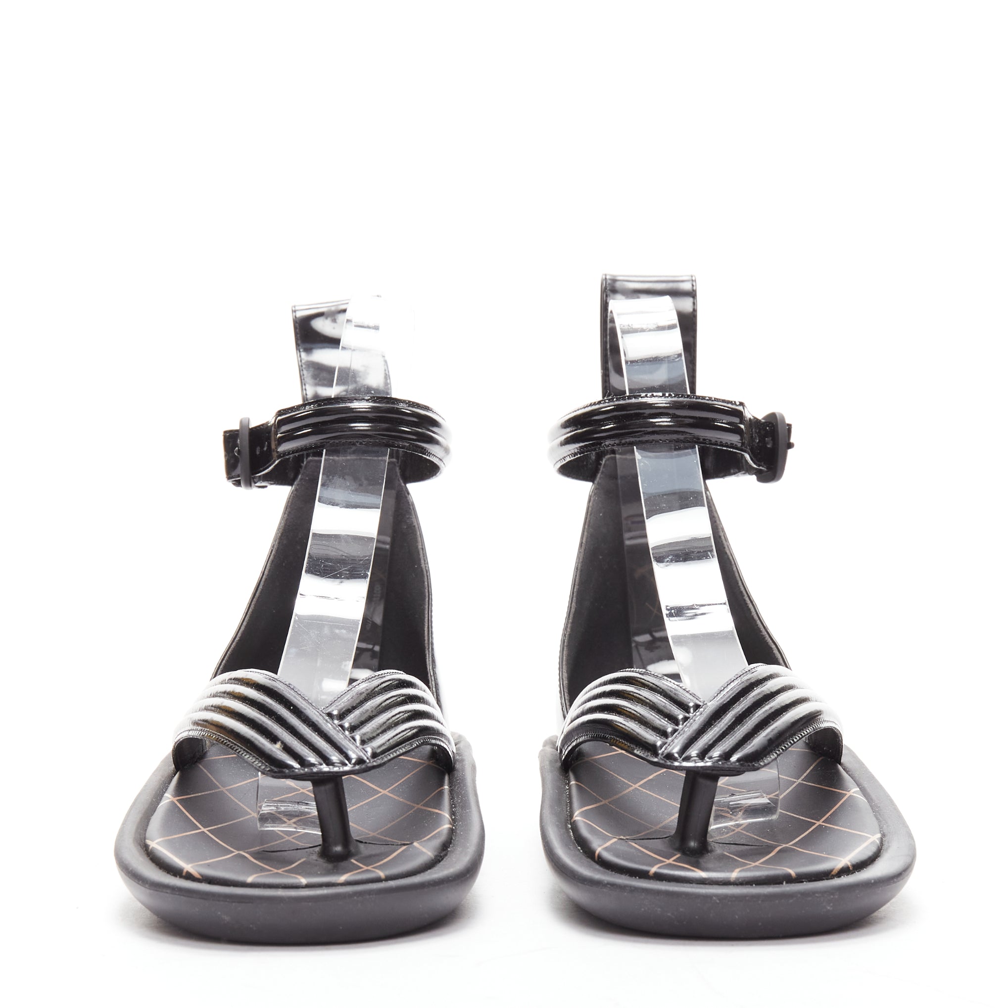 Louis Vuitton Leather Geta Sandals - Image 6