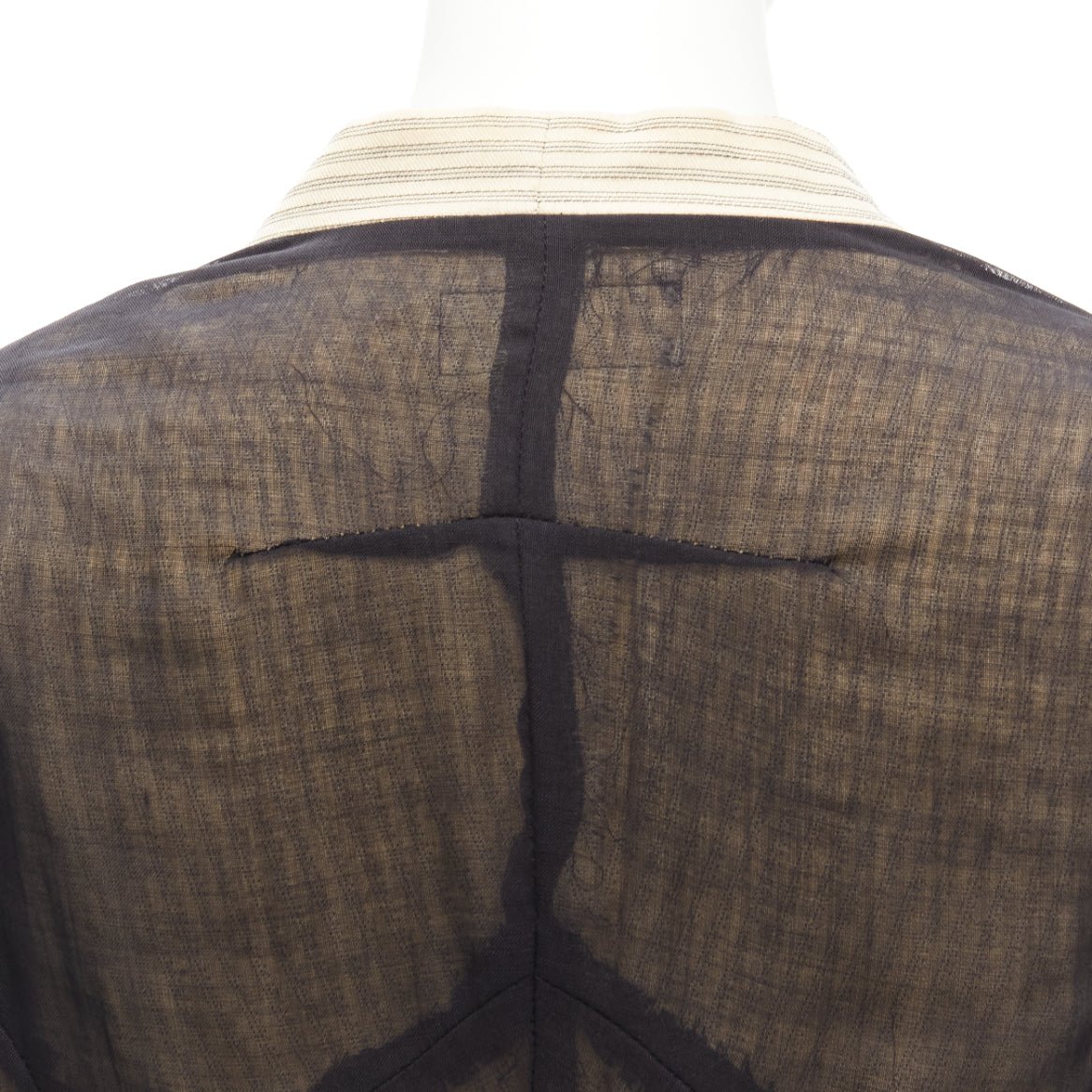 Ann Demeulemeester Sheer Topstitched Jacket - Image 10