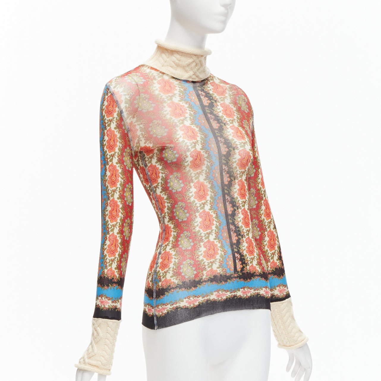 Jean Paul Gaultier Paisley Knit Turtleneck - Image 6