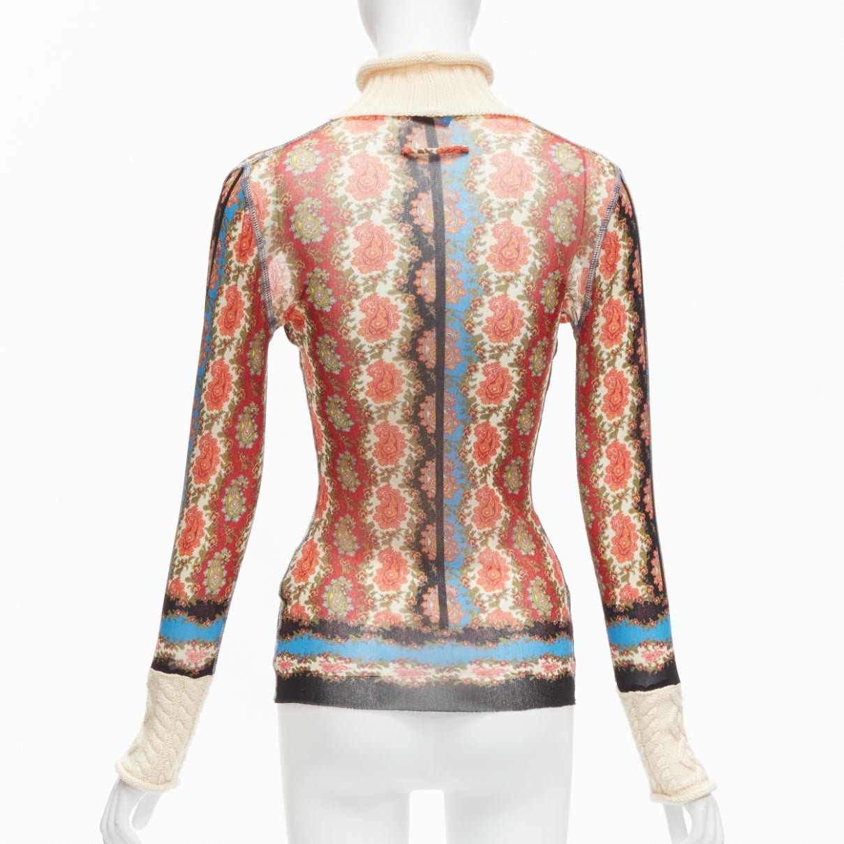 Jean Paul Gaultier Paisley Knit Turtleneck - Side view