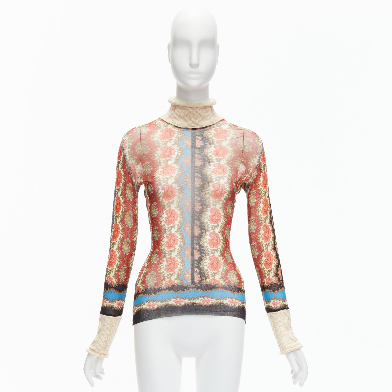 Jean Paul Gaultier Paisley Knit Turtleneck - Image 11