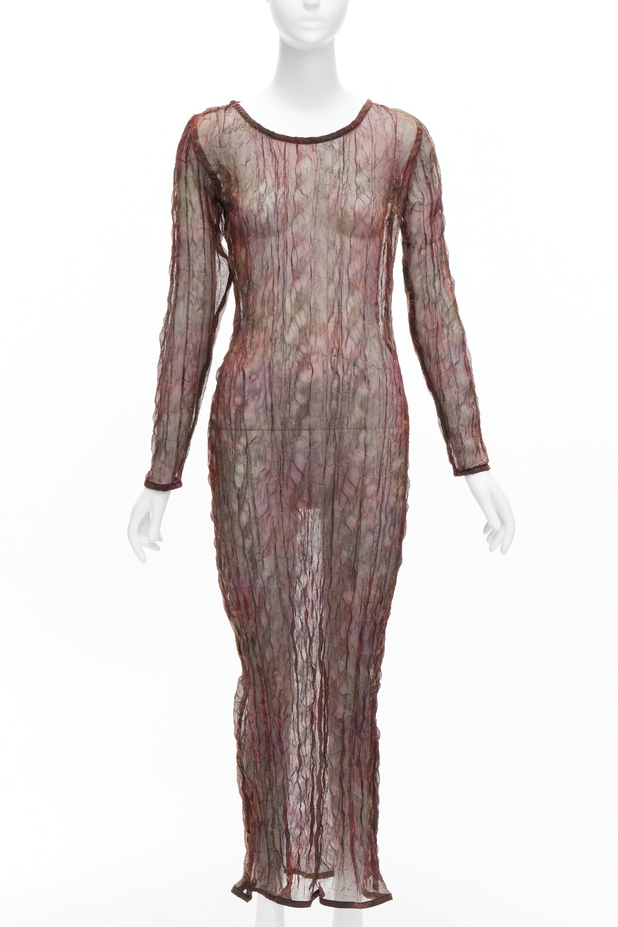 Unsigned / متعددة Crinkled Sheer Dress