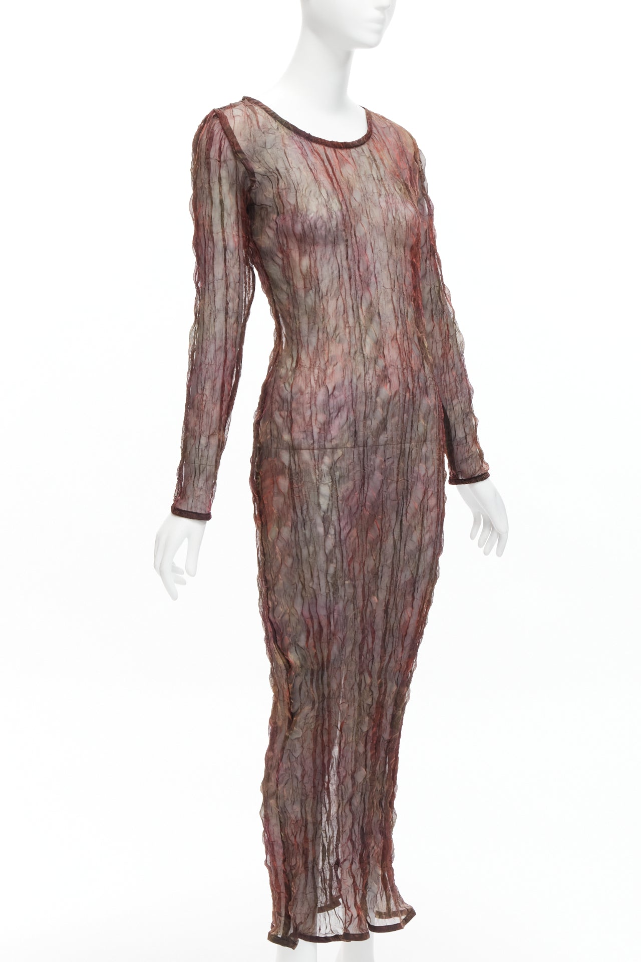 Unsigned / متعددة Crinkled Sheer Dress - Image 6