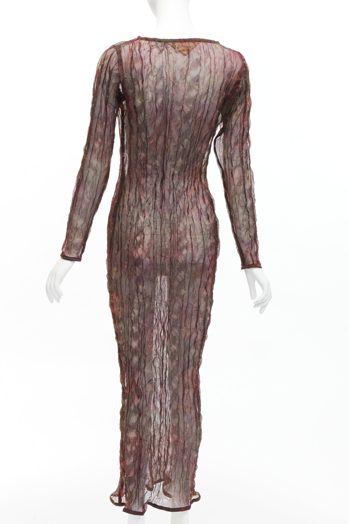 Unsigned / متعددة Crinkled Sheer Dress - Side view