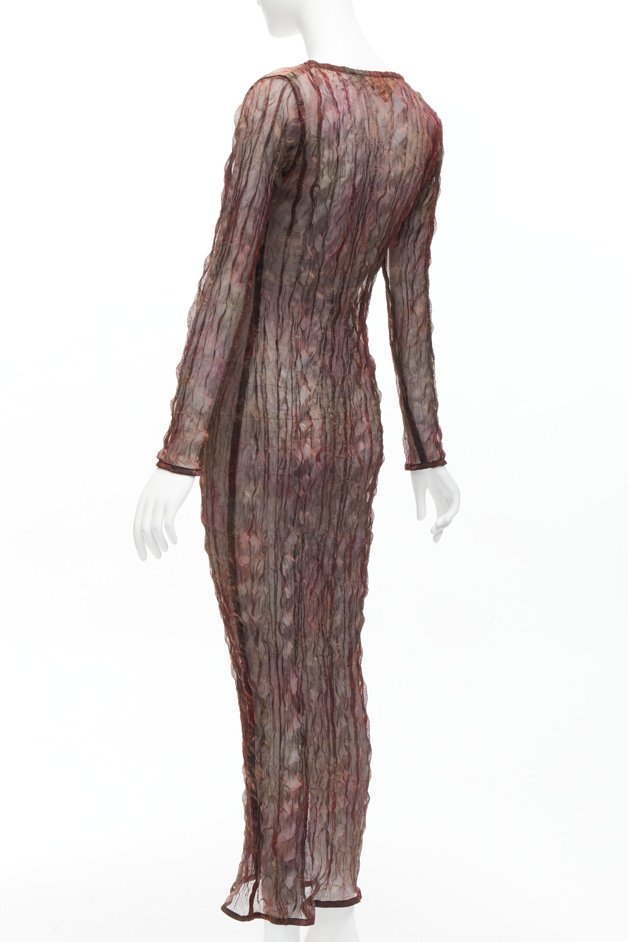 Unsigned / متعددة Crinkled Sheer Dress - Detail 1