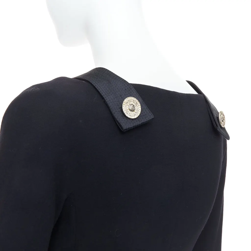 Gianni Versace Crystal Bondage Top Black Cotton Very good - Back View