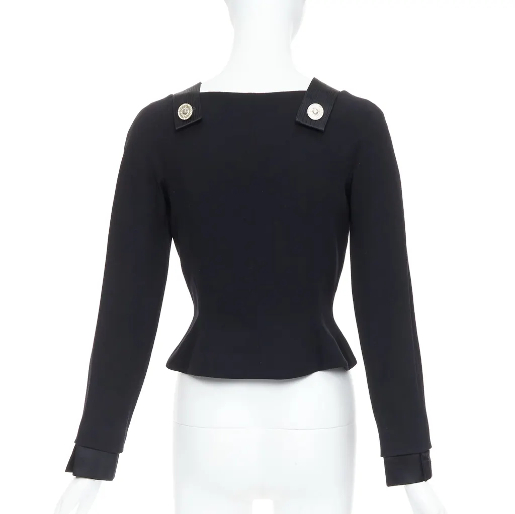Gianni Versace Crystal Bondage Top Black Cotton Very good - Box View