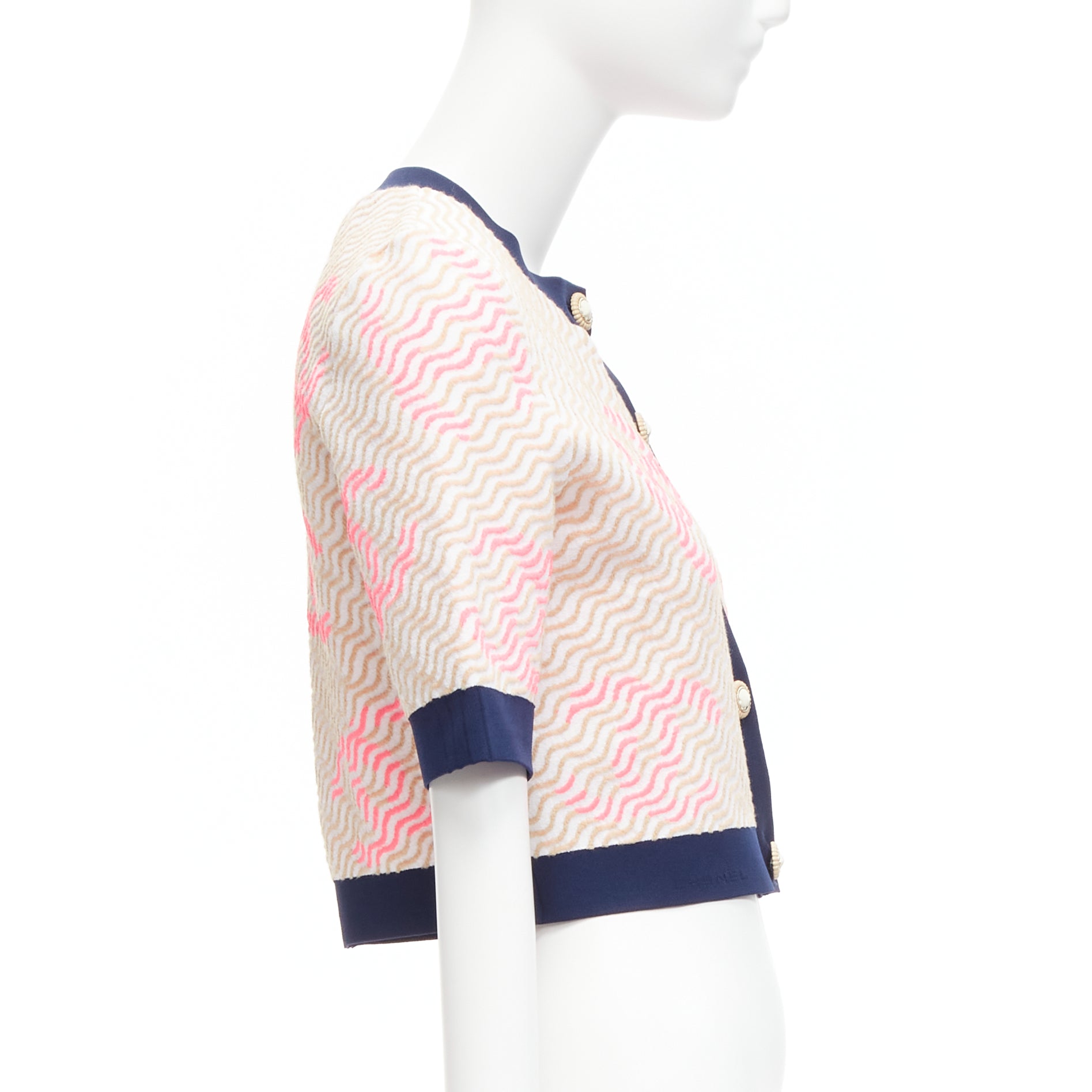 Chanel Applique Button Cardigan - Side view