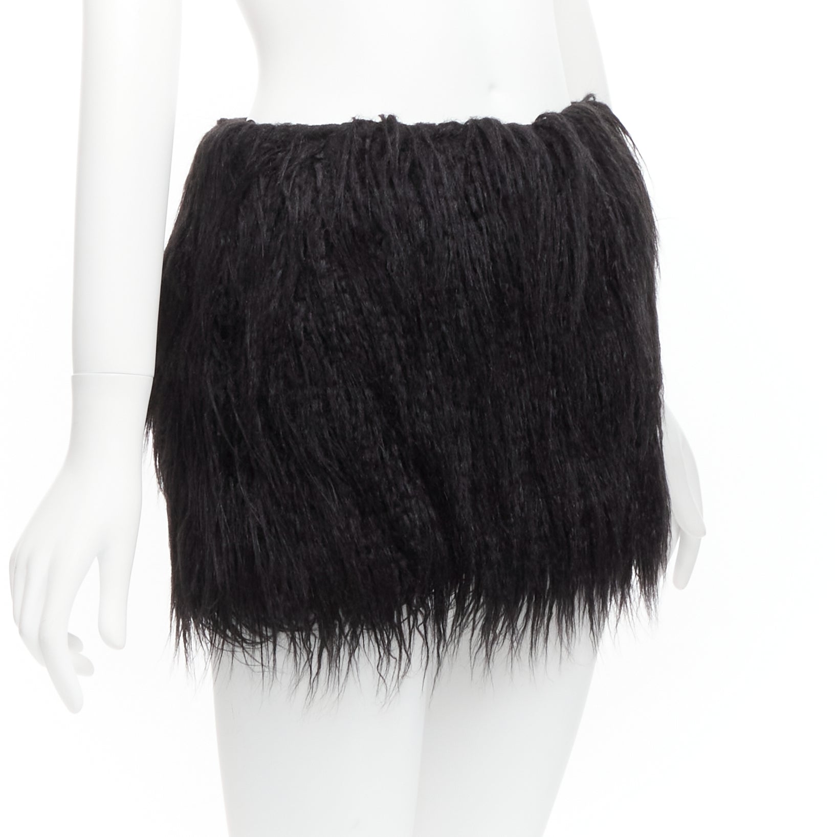 Saint Laurent Faux Fur Skirt - Back view