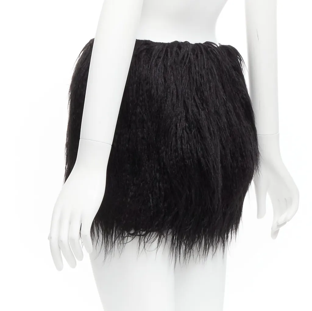 Saint Laurent Faux Fur Skirt Black Never worn, with tag - Box View