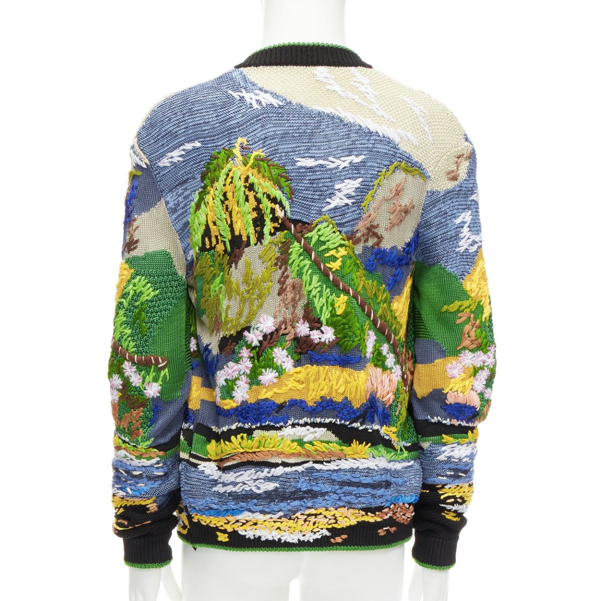 Saint Laurent Tropical Intarsia Cardigan