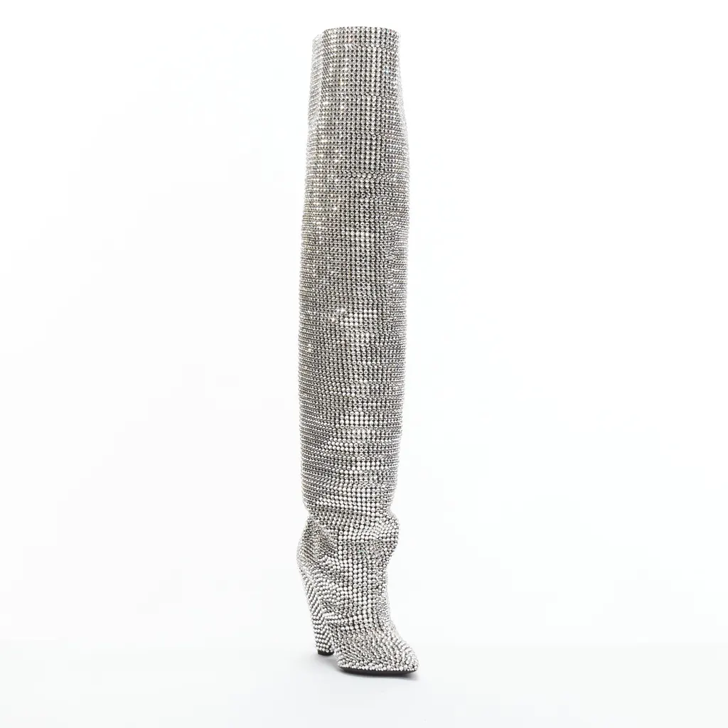 Saint Laurent Niki 105 Silver Leather Never worn - Back View