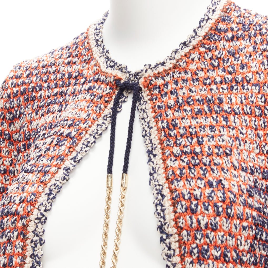 Chanel Red Knit Cropped Jacket - Image 10