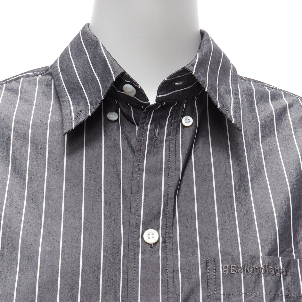 Balenciaga Pinstripe Shirt - Detail 1