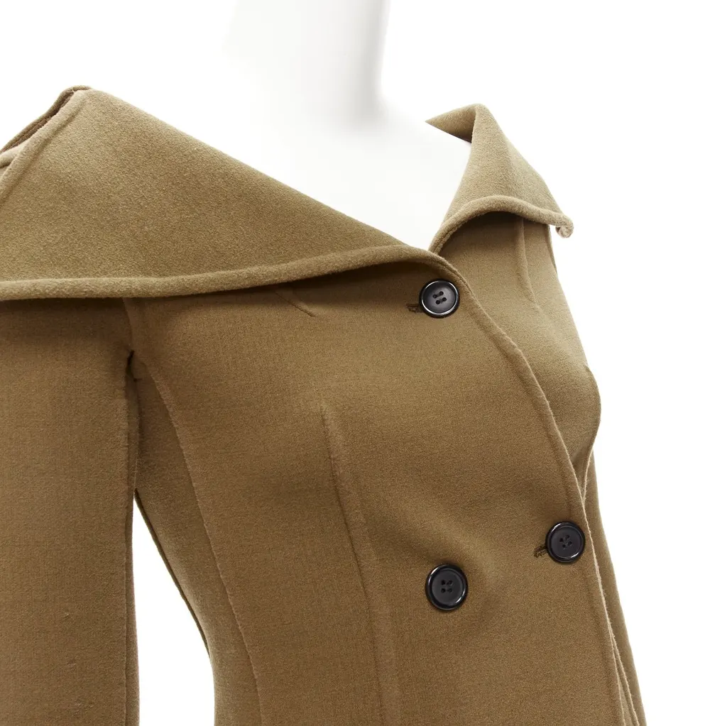 Celine Brown Collar Jacket Brown Wool Never worn - Back View