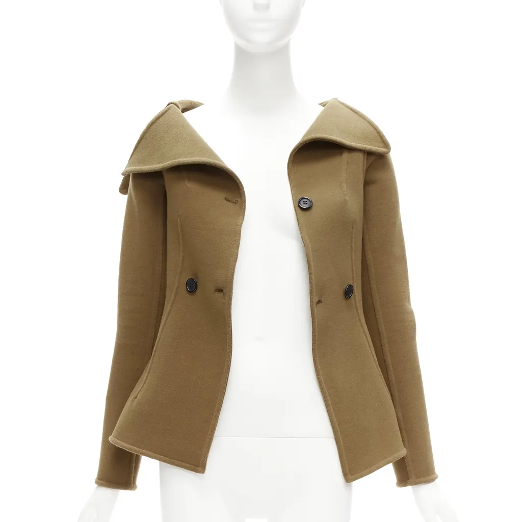 Celine Brown Collar Jacket Brown Wool Never worn - Inside View