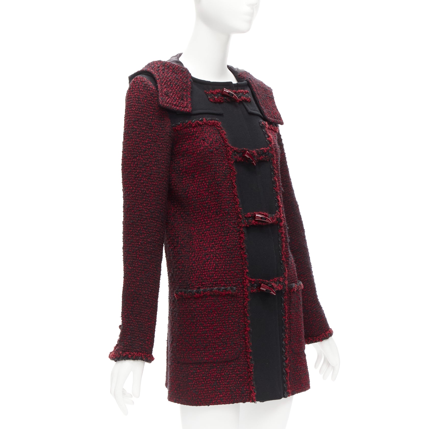 Chanel Red Duffel Coat - 4