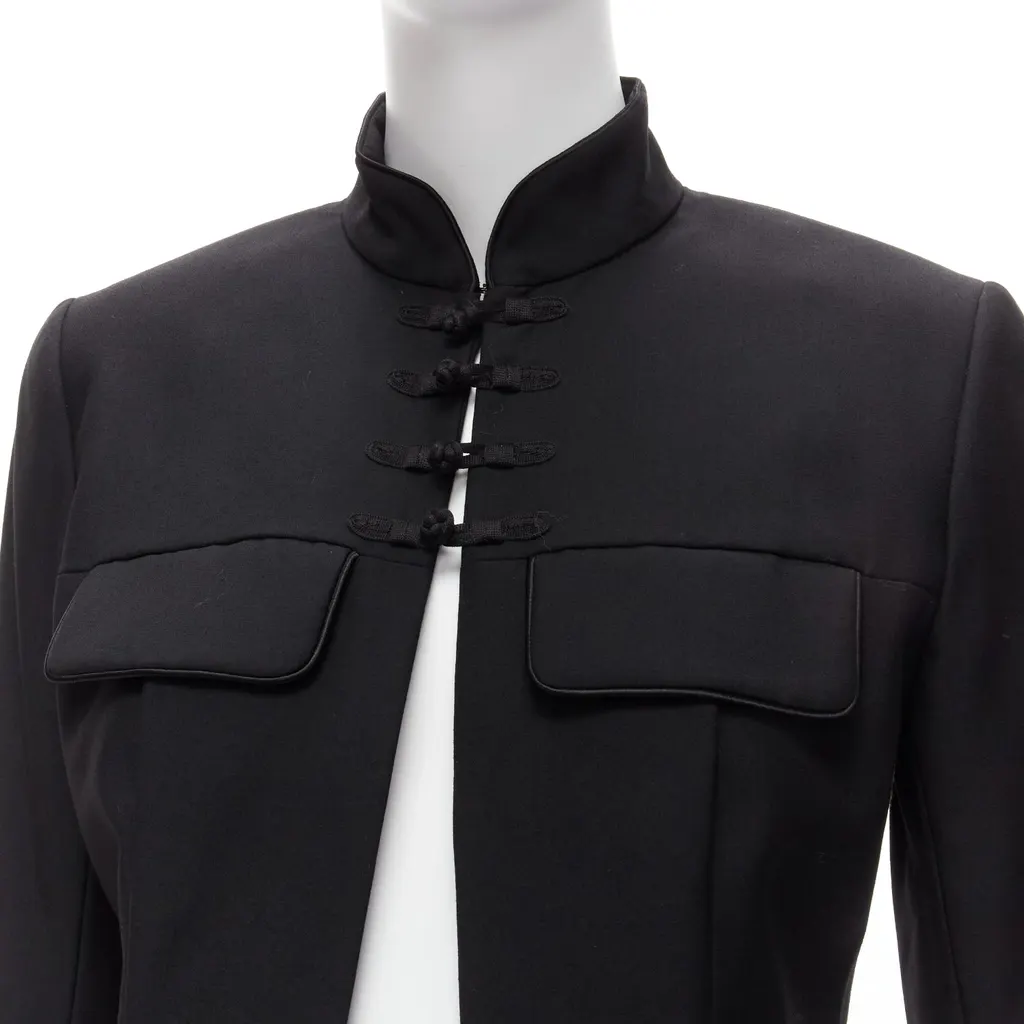 Dior Mandarin Collar Jacket Black Wool Never worn - Back View
