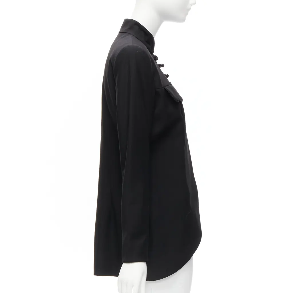 Dior Mandarin Collar Jacket Black Wool Never worn - Box View