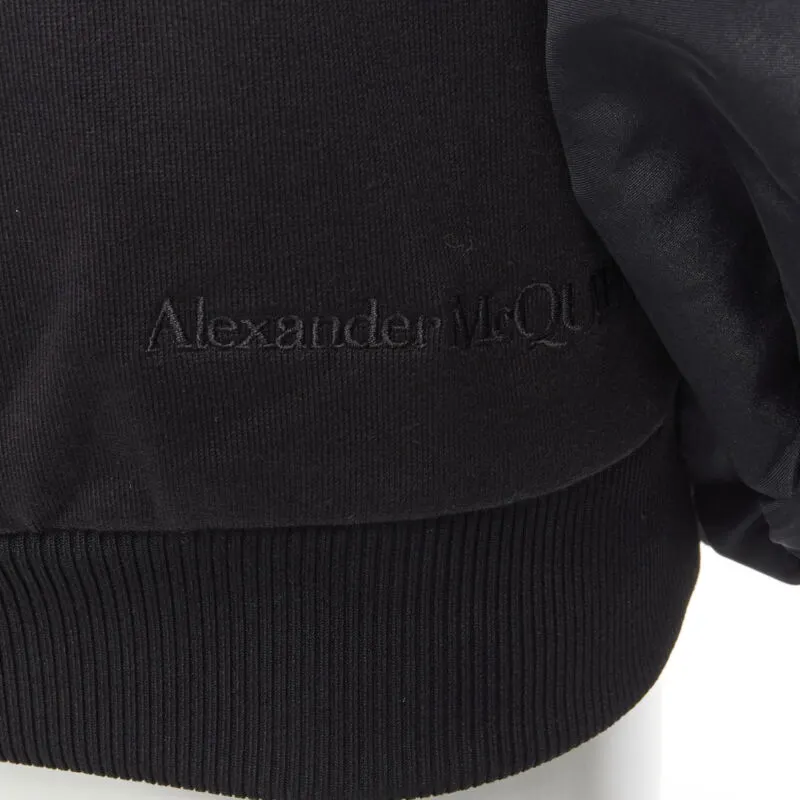 Alexander McQueen Puff Sleeve Sweater Black Cotton Never worn - Back View