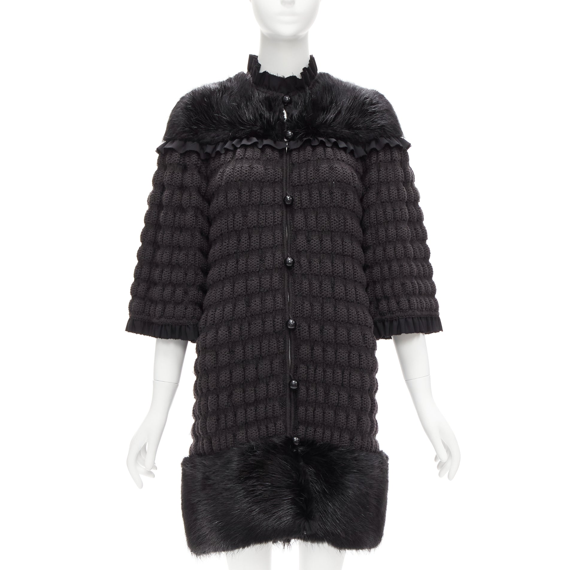 Fendi Black Bell Coat