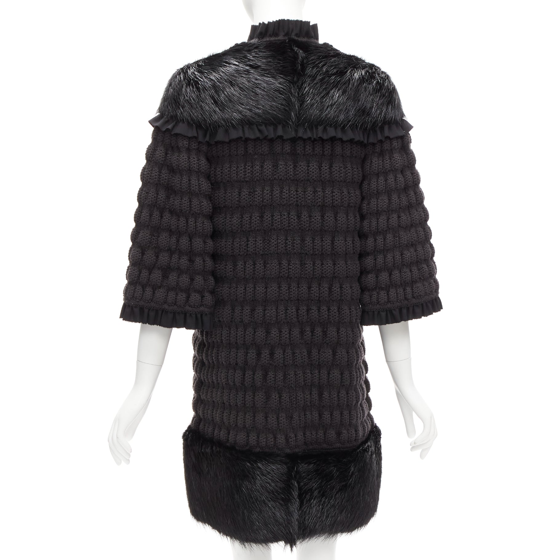 Fendi Black Bell Coat - Detail 1